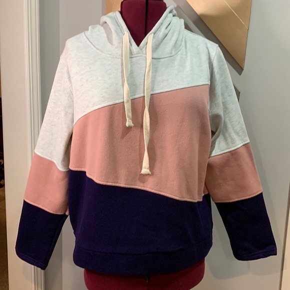 Color block hooded sweatshirt - Picture 1 of 6
